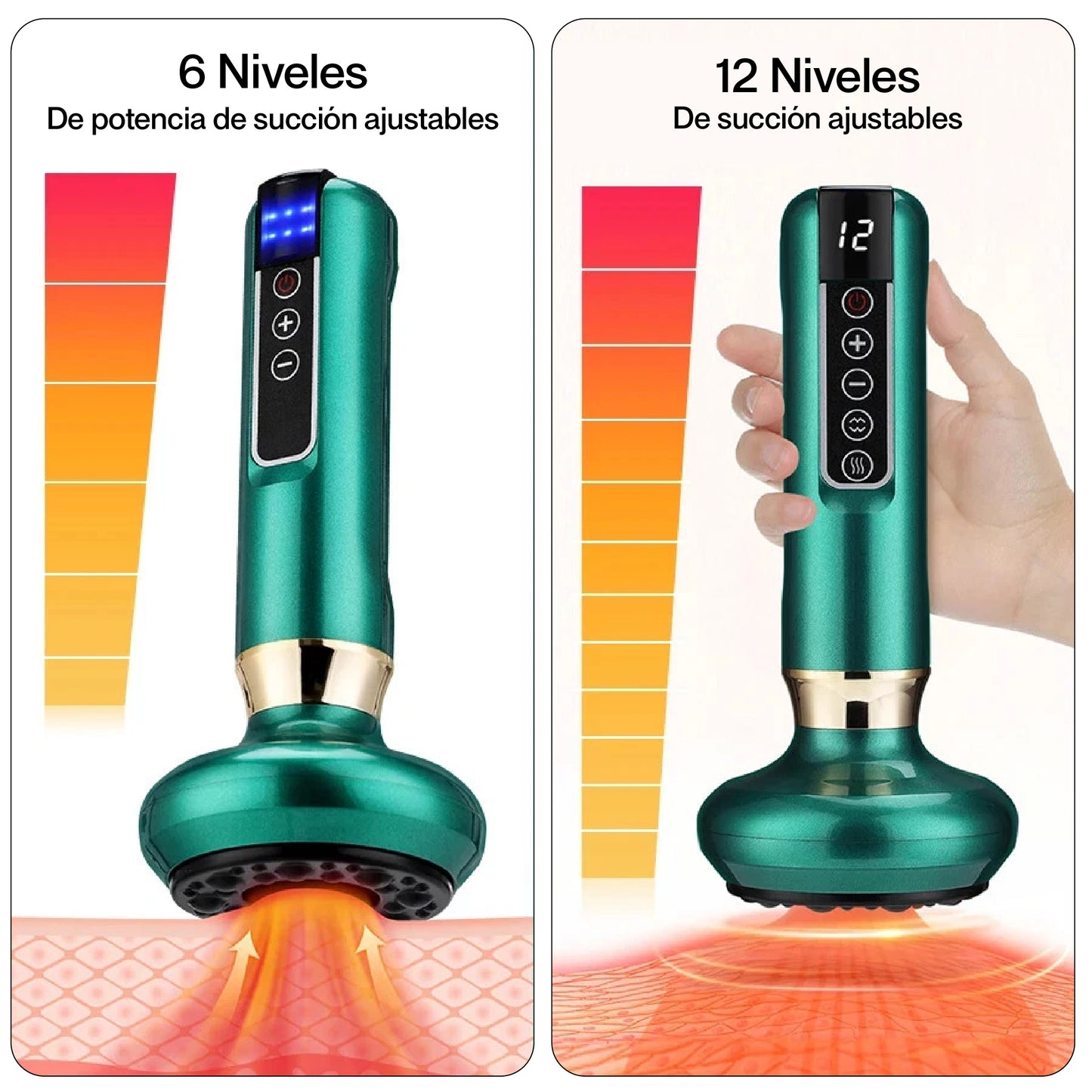 Masajeador eléctrico corporal con efecto calor y masaje profundo
