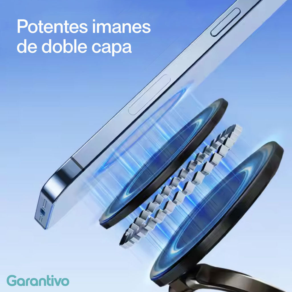 Soporte magnético para teléfono con ventosa y rotación 360°