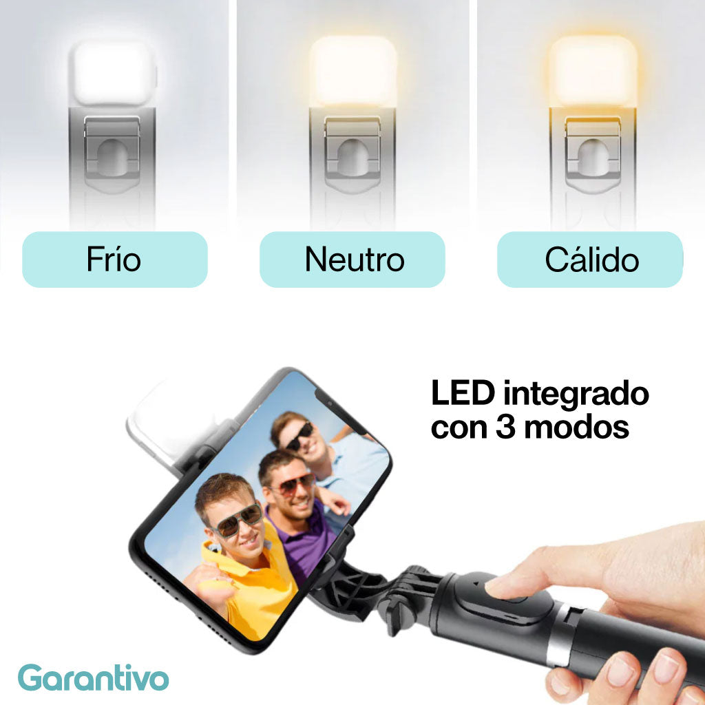Palo selfie con trípode y control remoto inalámbrico