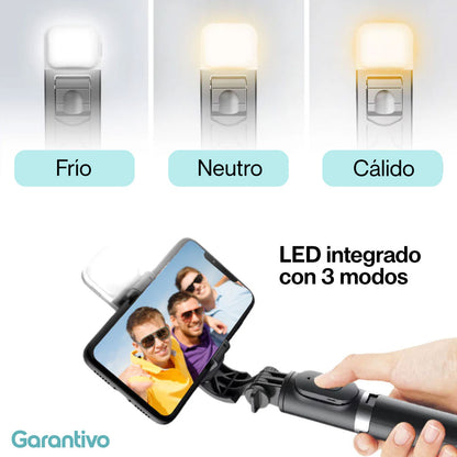 Palo selfie con trípode y control remoto inalámbrico