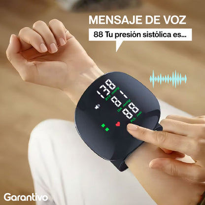 Tensiómetro digital de muñeca con monitor cardíaco inteligente