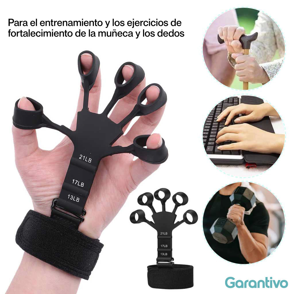 Fortalecedor de agarre de silicona ajustable para entrenamiento de manos