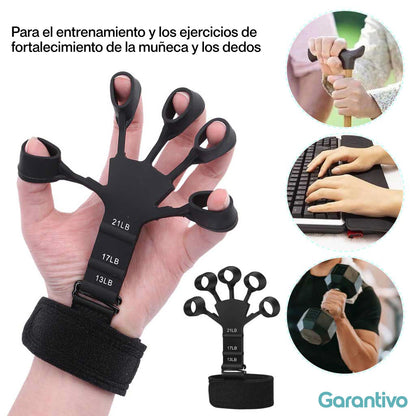 Fortalecedor de agarre de silicona ajustable para entrenamiento de manos