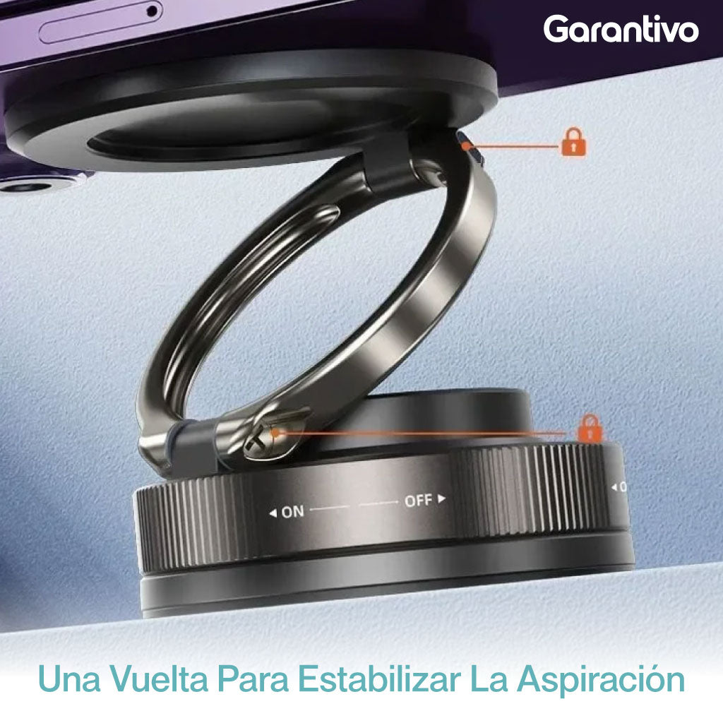 Soporte magnético para teléfono con ventosa y rotación 360°