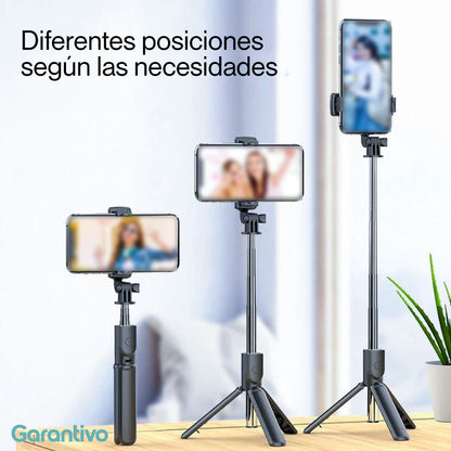 Palo selfie con trípode y control remoto inalámbrico