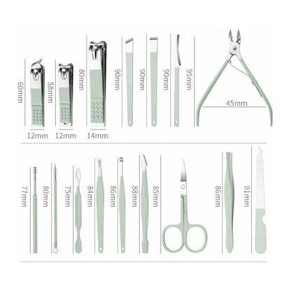 Kit profesional de manicura y pedicura para cuidado completo