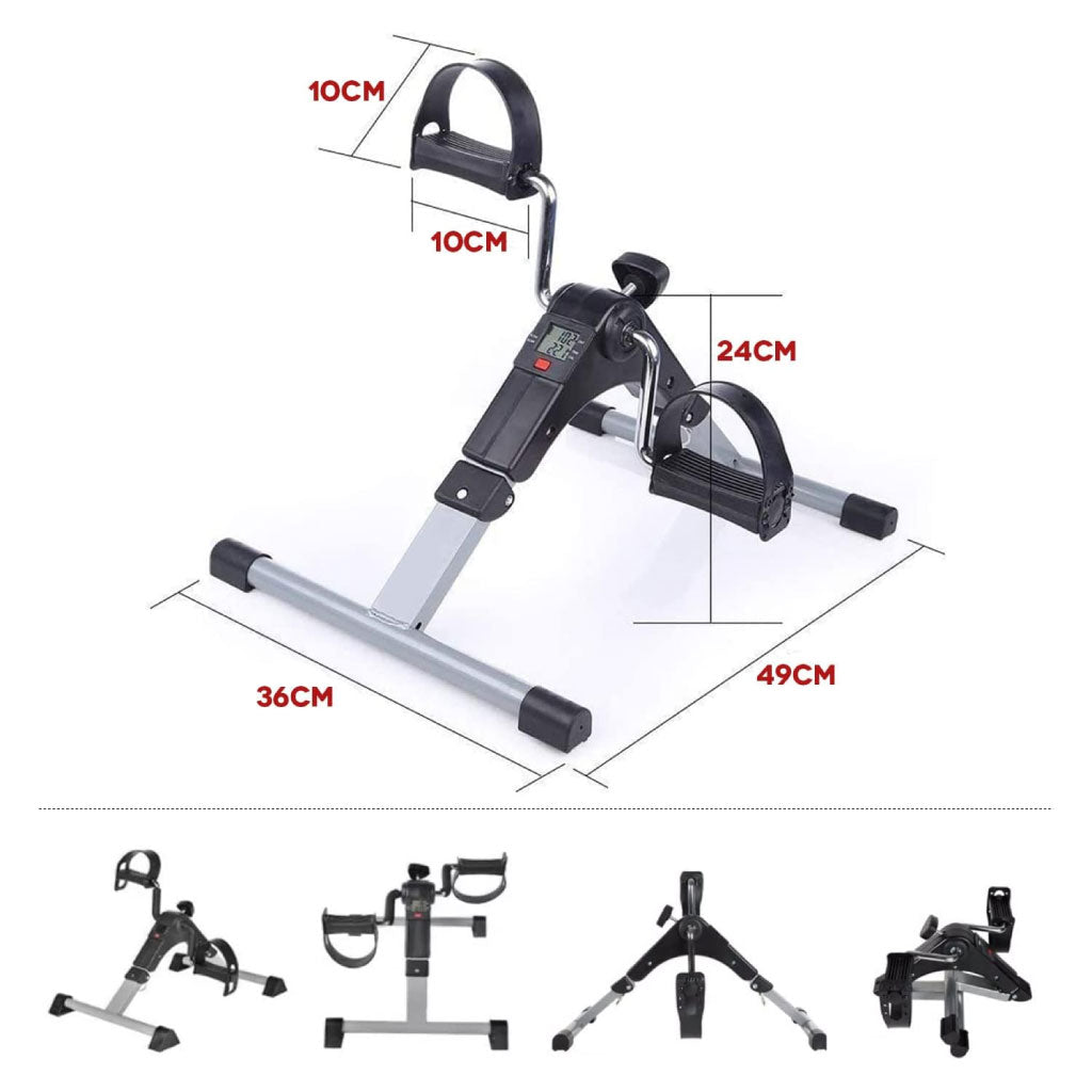 Mini Bicicleta de Ejercicio de Pedal con Resistencia Ajustable y Pantalla Digital
