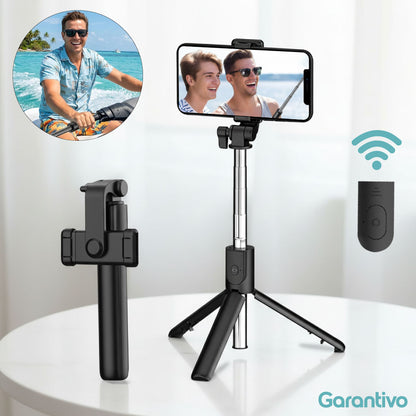 Palo selfie con trípode y control remoto inalámbrico