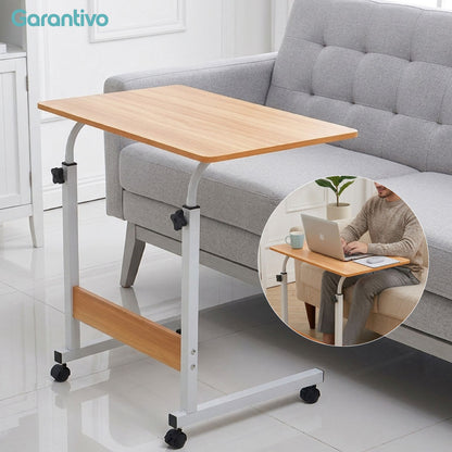 Mesa auxiliar ajustable con ruedas para cama y sofá