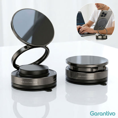 Soporte magnético para teléfono con ventosa y rotación 360°