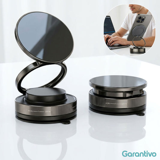 Soporte magnético para teléfono con ventosa y rotación 360°
