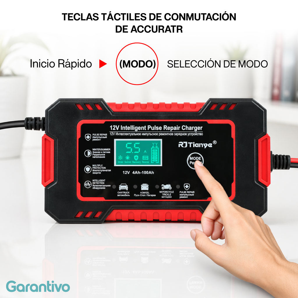 Cargador de baterías automático inteligente y versátil (12V)