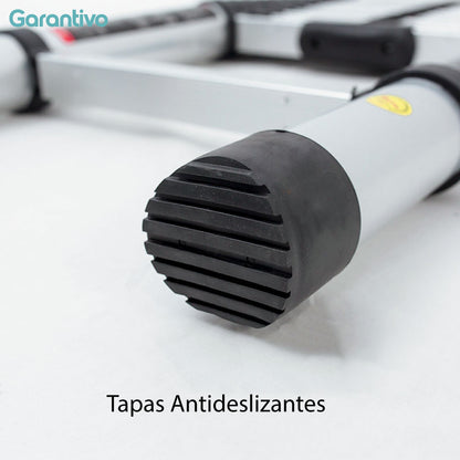 Escalera telescópica de aluminio para trabajos en altura seguros y sin riesgo