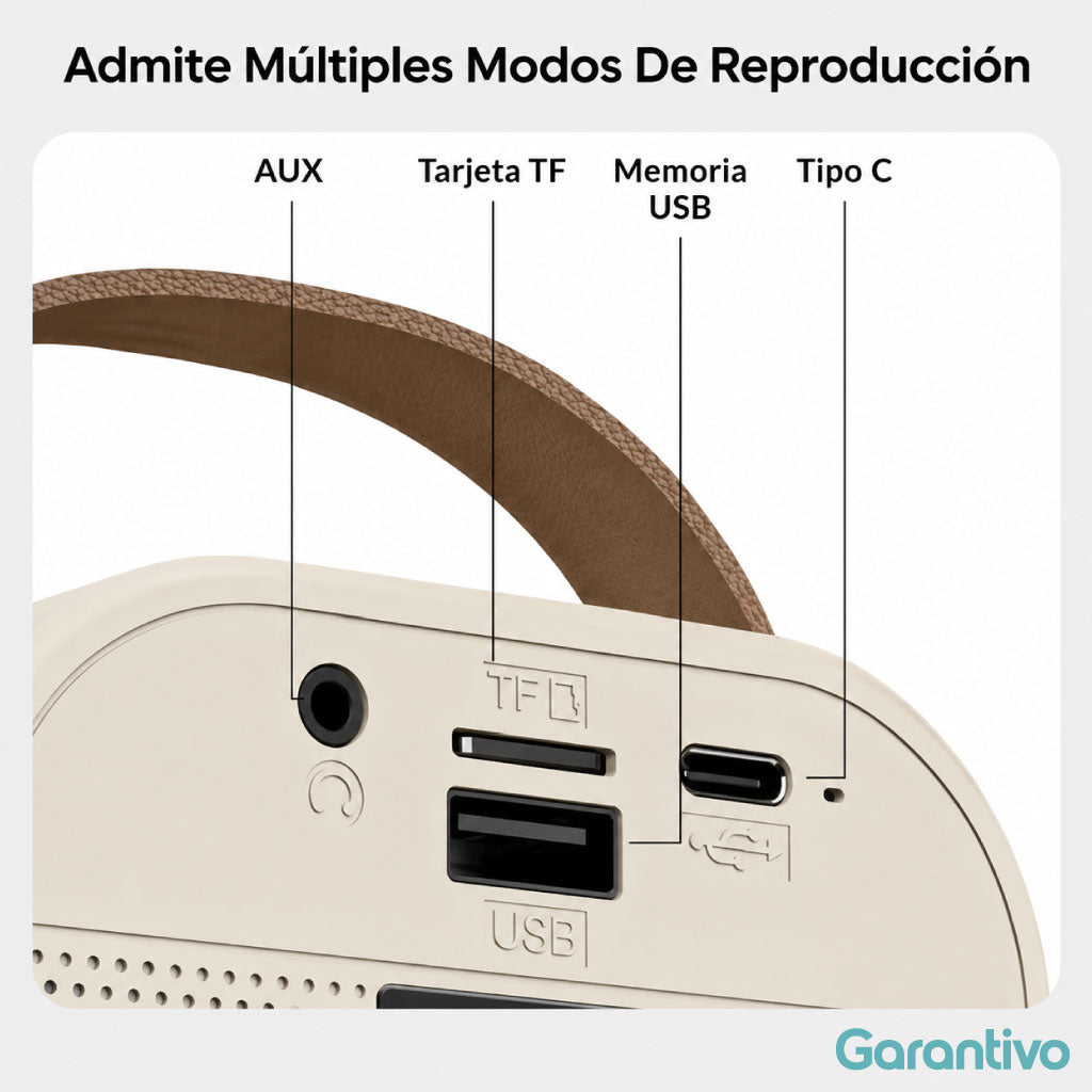 Karaoke portátil inalámbrico con 2 micrófonos