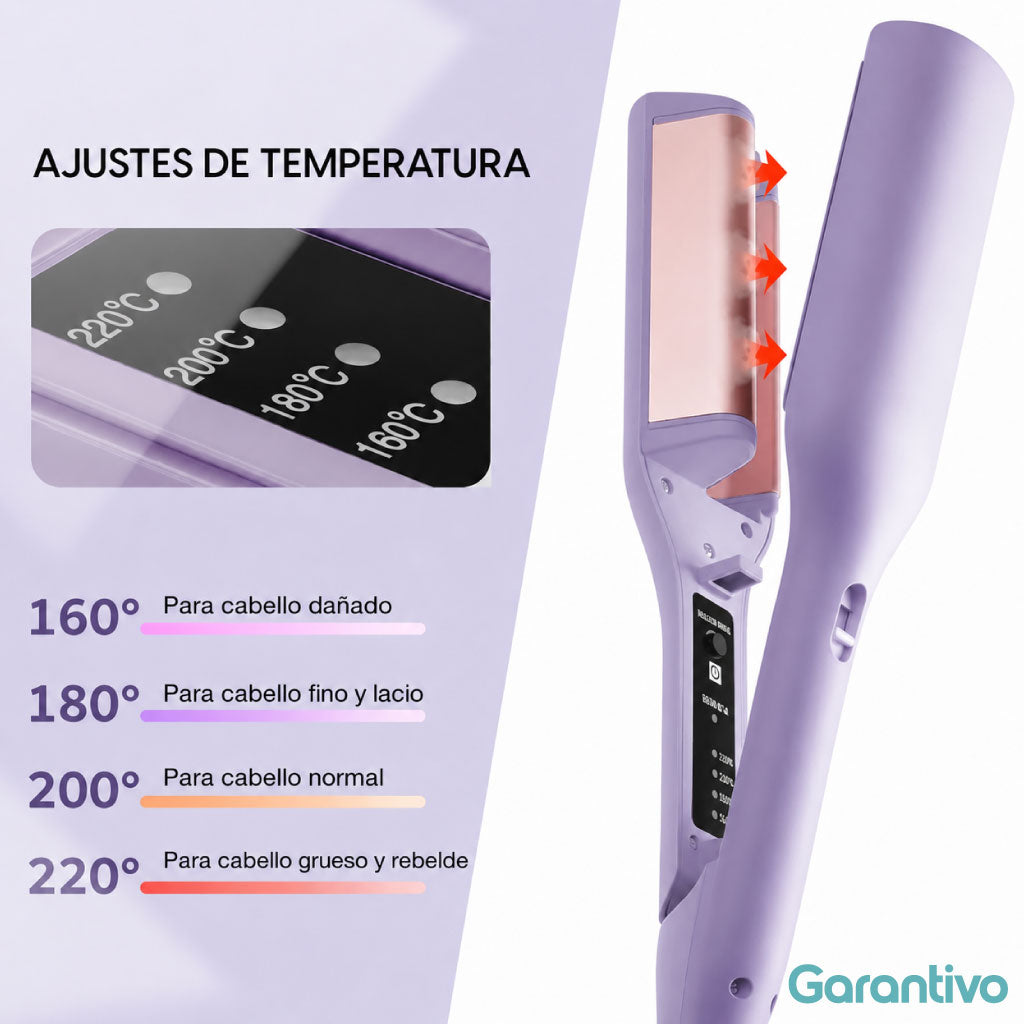 Ondulador profesional para cabello con efecto ondas perfectas