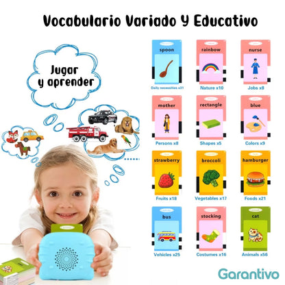 Lector De Tarjetas Educativo De Audio Para Niños Para Mejorar El Lenguaje Y La Memoria