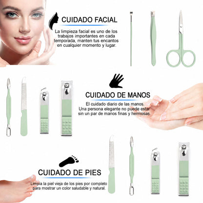 Kit profesional de manicura y pedicura para cuidado completo