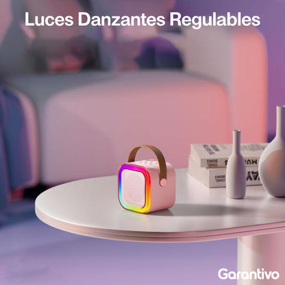 Karaoke portátil inalámbrico con 2 micrófonos