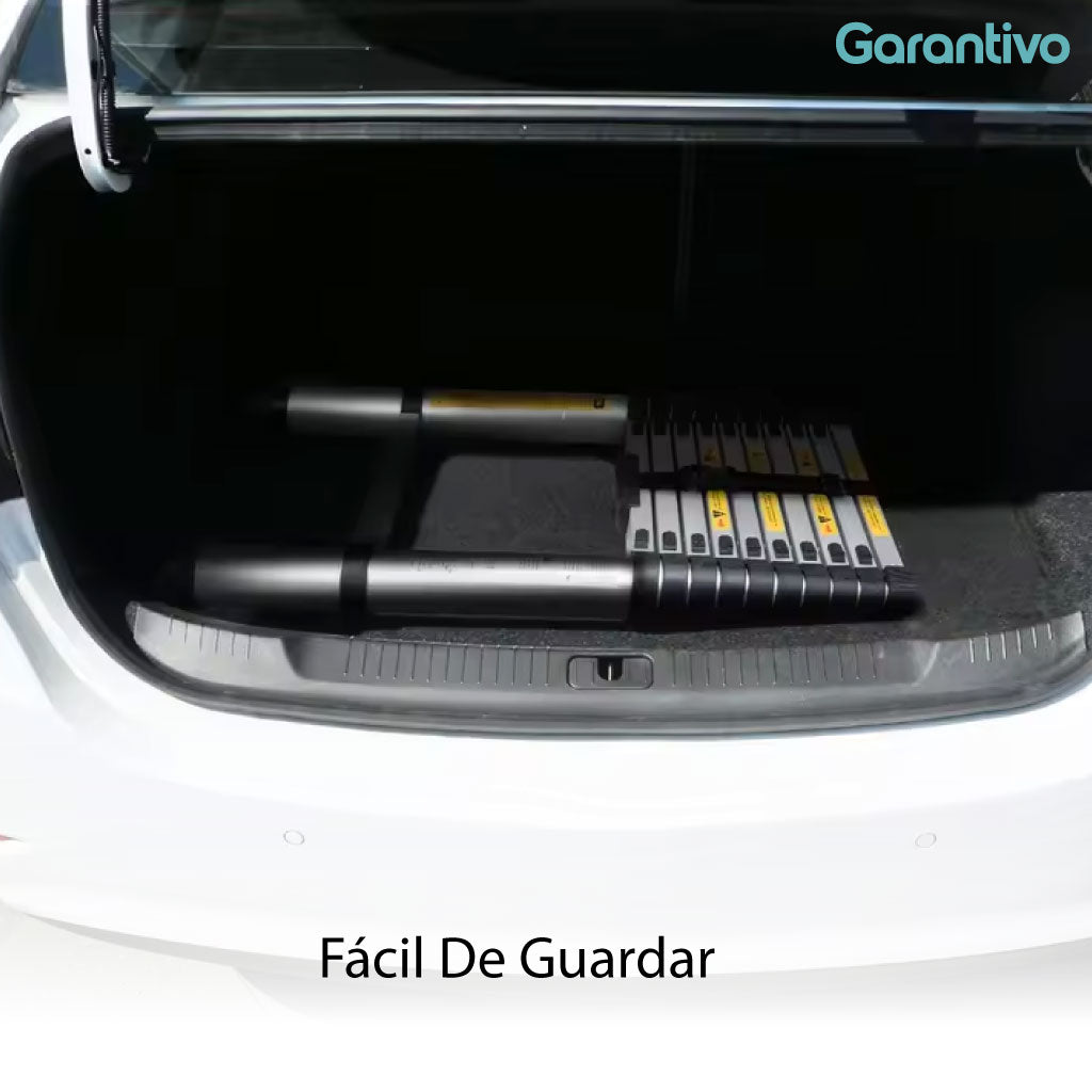 Escalera telescópica de aluminio para trabajos en altura seguros y sin riesgo