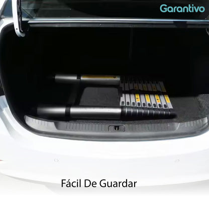 Escalera telescópica de aluminio para trabajos en altura seguros y sin riesgo