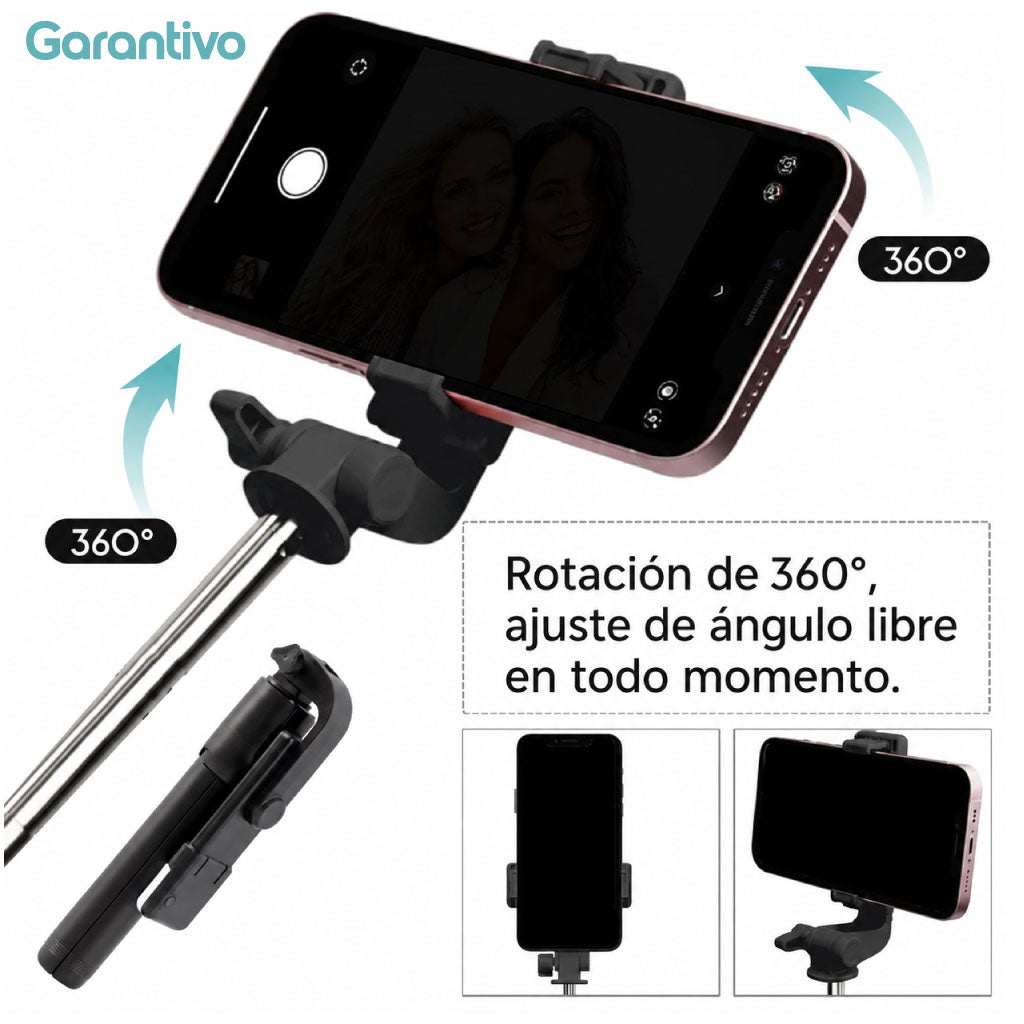 Palo selfie con trípode y control remoto inalámbrico