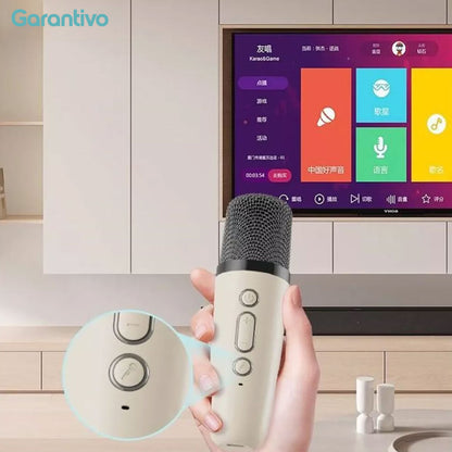 Karaoke portátil inalámbrico con 2 micrófonos