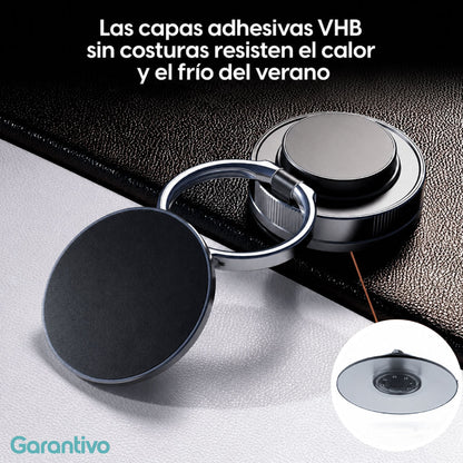 Soporte magnético para teléfono con ventosa y rotación 360°