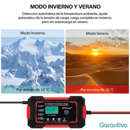 Cargador de baterías automático inteligente y versátil (12V)