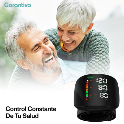 Tensiómetro digital de muñeca con monitor cardíaco inteligente