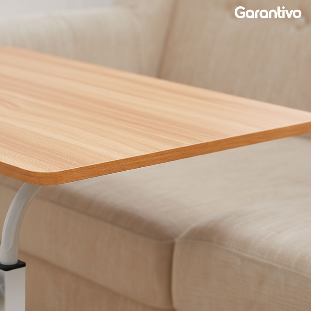 Mesa auxiliar ajustable con ruedas para cama y sofá