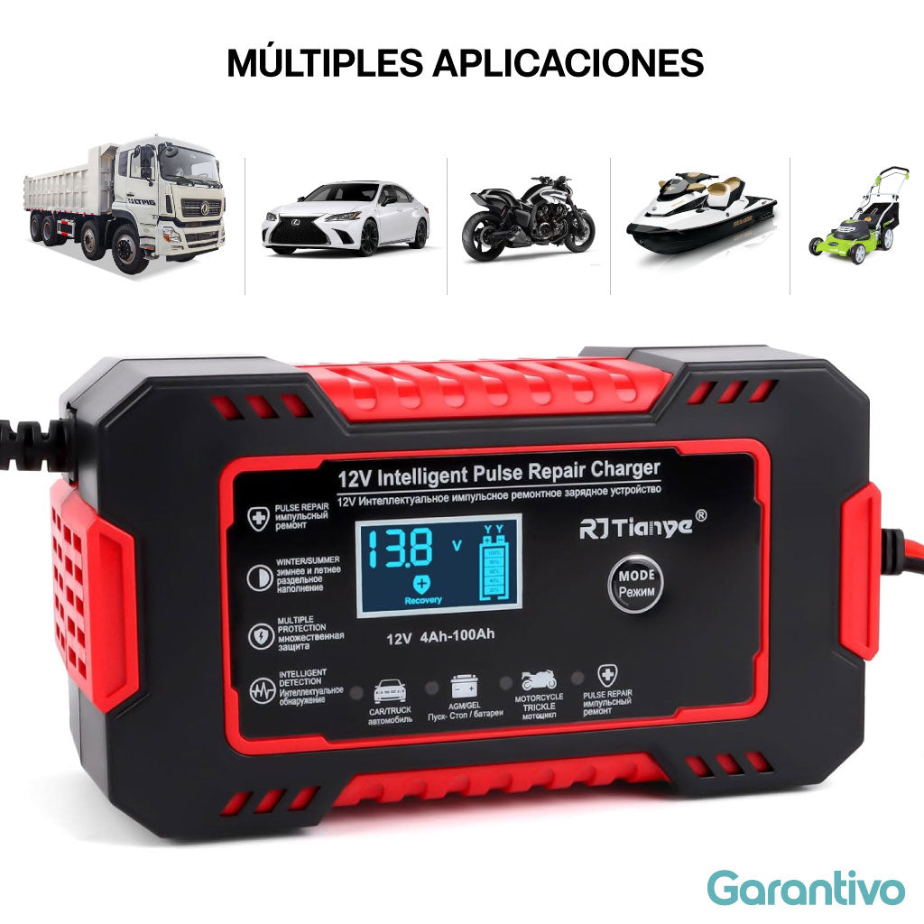 Cargador de baterías automático inteligente y versátil (12V)