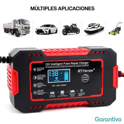 Cargador de baterías automático inteligente y versátil (12V)