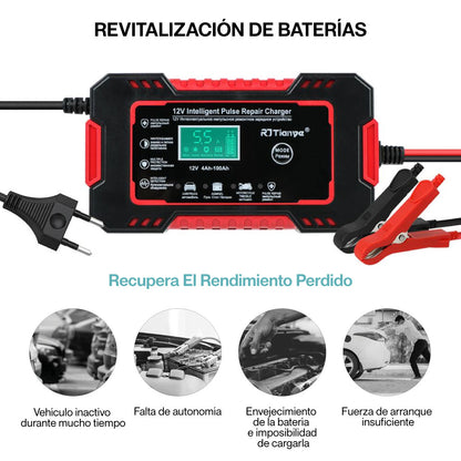 Cargador de baterías automático inteligente y versátil (12V)